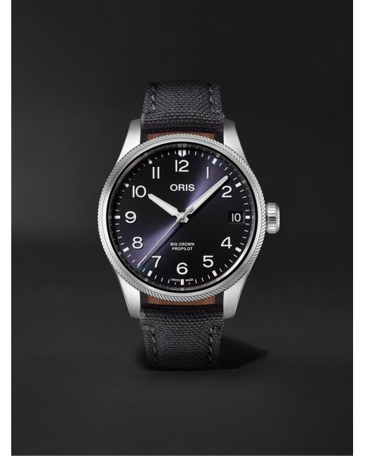 Oris Black Big Crown Propilot Big Date Automatic 41Mm Stainless Steel And Canvas Watch, Ref. No. 01 751 7761 4065-07 3 20 05Lc for men