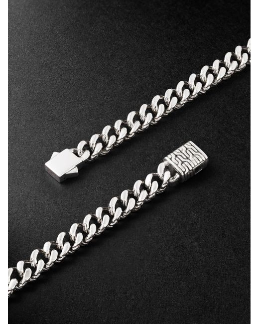 John Hardy Black Sterling Curb Chain Necklace for men