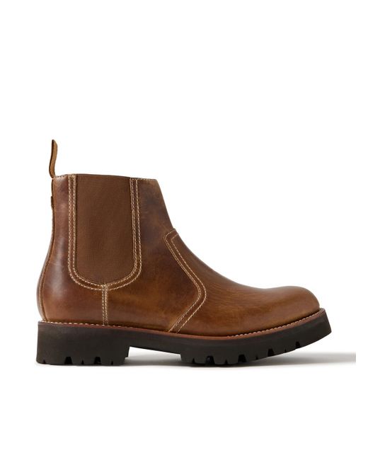 GRENSON Brown Latimer Leather Chelsea Boots for men