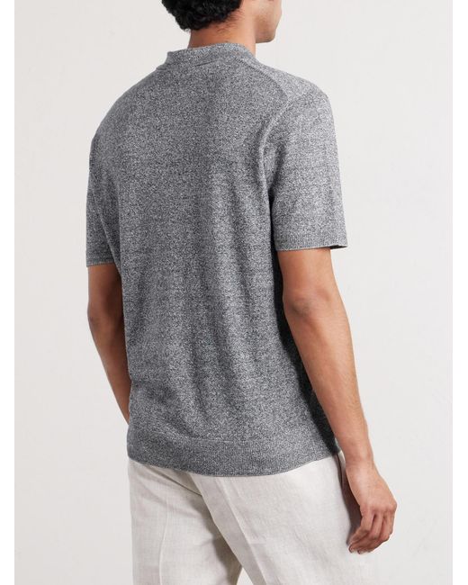 Mr P. Gray Linen And Cotton-blend Polo Shirt for men