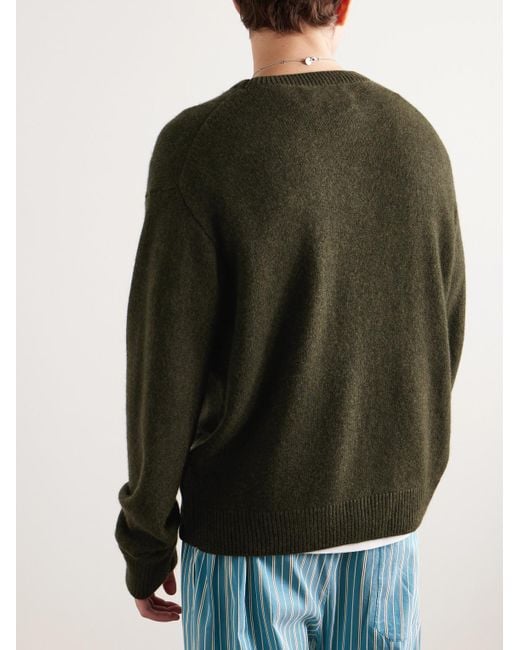 The Elder Statesman Green Cashmere Sweater for men
