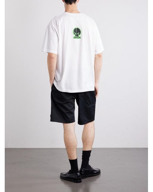 Neighborhood White Logo-Print Cotton-Jersey T-Shirt for men