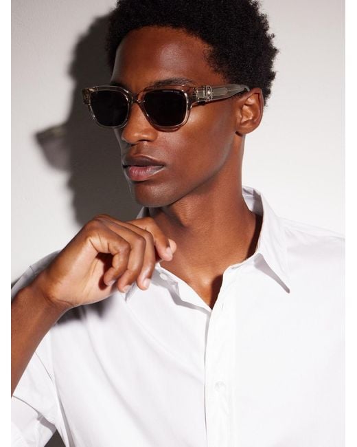 Dior Brown Dior Oblique S1I Square Acetate Sunglasses for men