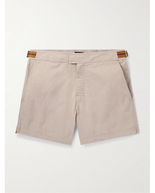 Zegna Natural Rio Straight-Leg Mid-Length Swim Shorts for men
