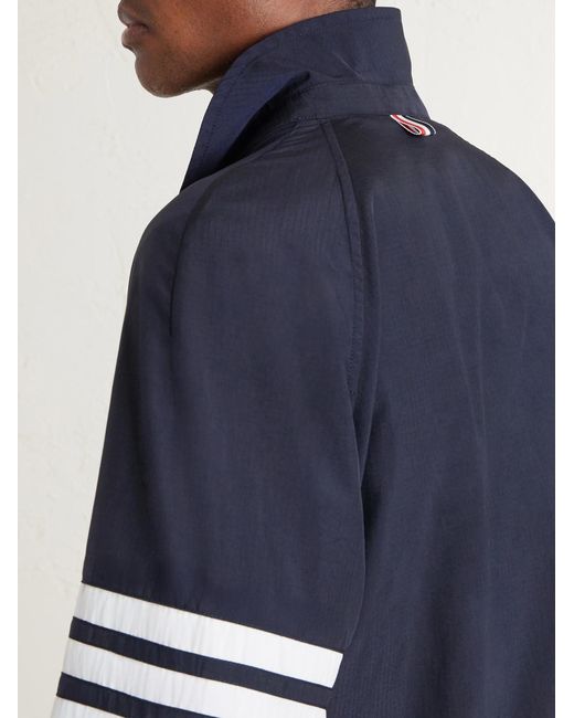 Thom Browne Blue Striped Ripstop Track Jacket for men