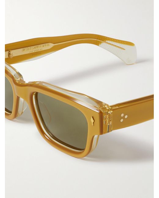 Jacques Marie Mage Yellow Jeff Square-Frame Acetate And-Tone Sunglasses for men