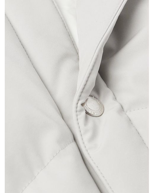 Brunello Cucinelli White Quilted Shell Down Gilet for men