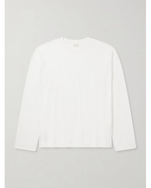 Dries Van Noten White Cotton-Jersey T-Shirt for men