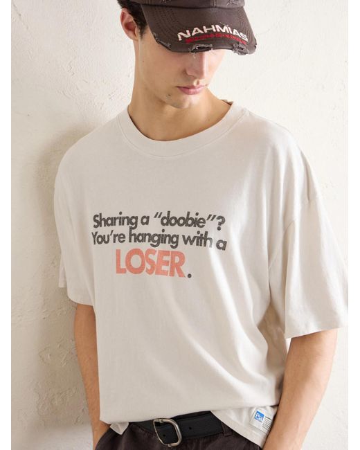 NAHMIAS White Psa Printed Cotton-Jersey T-Shirt for men