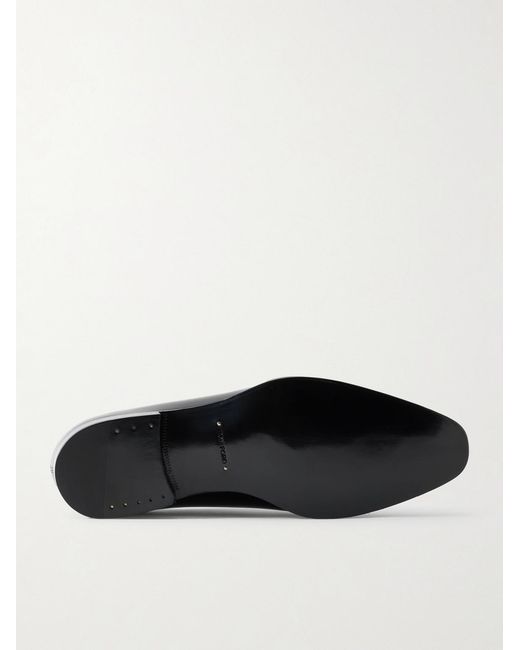 Tom Ford Black Elkan Patent-Leather Oxford Shoes for men