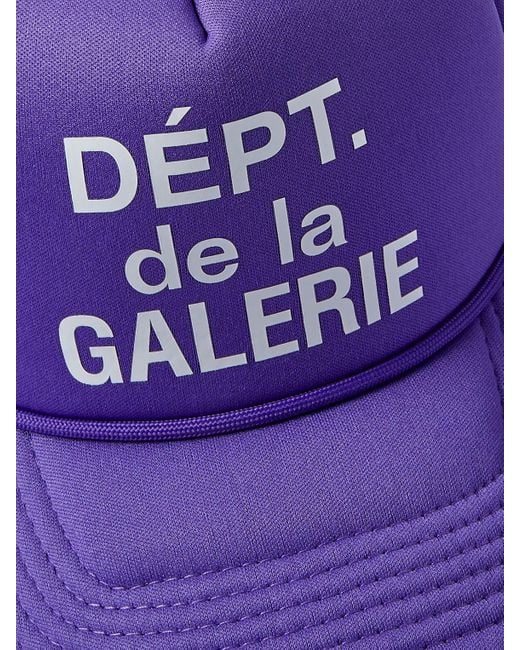 Berretto da baseball in tela e mesh con logo di GALLERY DEPT. in Purple da Uomo