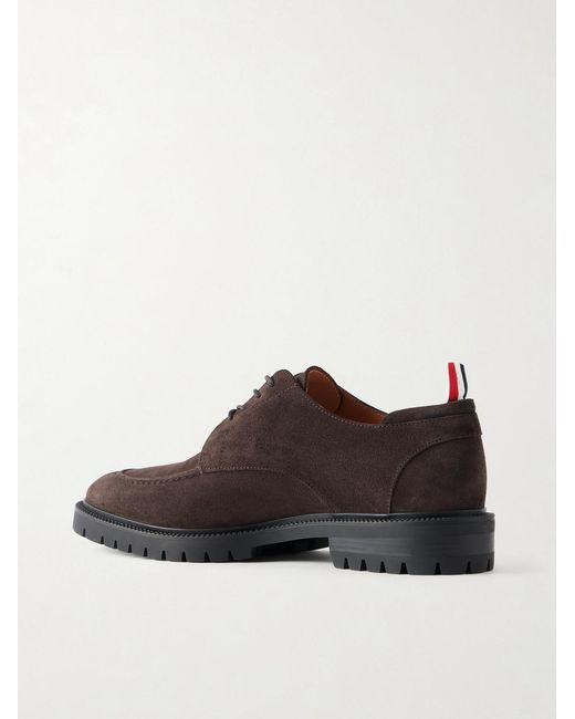 Thom Browne Brown Suede Derby Shoes for men