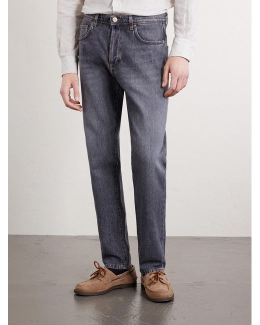 Slowear Blue Tapered Jeans for men