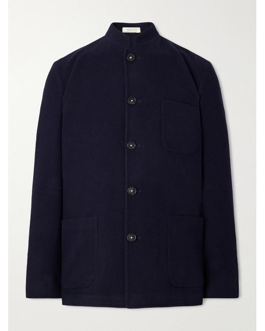Massimo Alba Blue Bali Wool, Silk And Cashmere-Blend Jacket for men