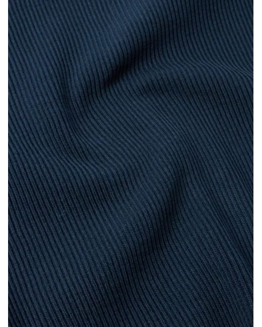 NN07 Blue Kevin 6600 Ribbed Organic Cotton Sweater for men