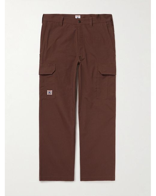 Randy's Garments Brown Straight-Leg Cotton-Ripstop Cargo Trousers for men