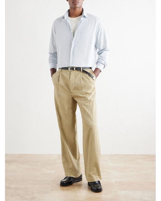 Hartford White Paul Cotton-Poplin Shirt for men