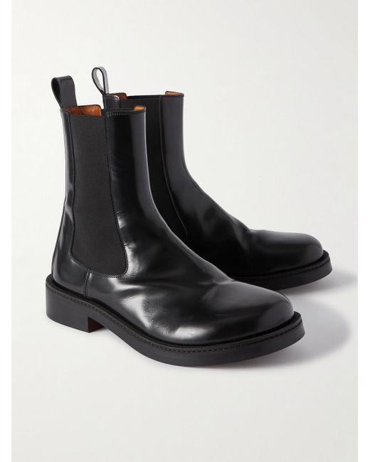 Alexander McQueen Black Leather Chelsea Boots for men