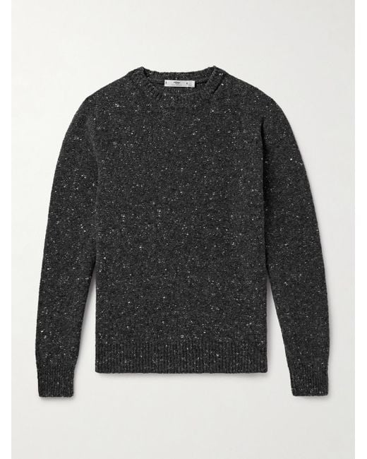 Inis Meáin Gray Merino Wool And Cashmere-blend Sweater for men