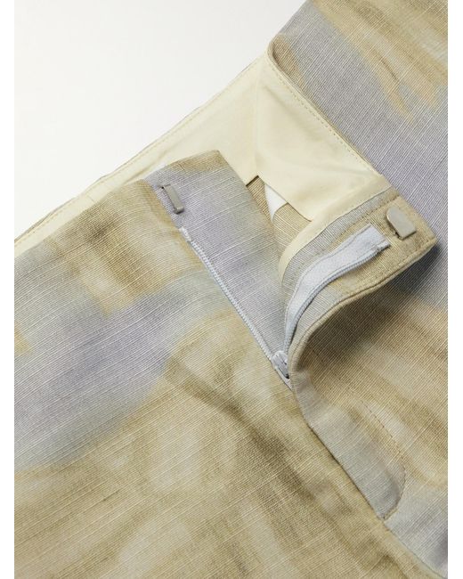 Acne Natural Karen Kilimnik Slim-Fit Flared Printed Woven Suit Trousers for men