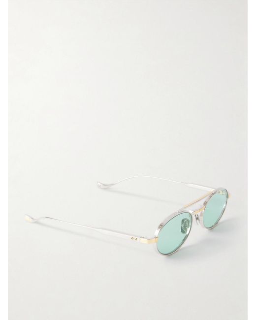 Cutler & Gross Green 1427 Round-Frame-Tone Sunglasses for men