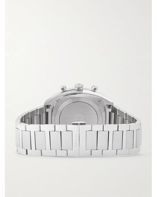 Gucci Gray Interlocking Chronograph 41Mm Stainless Steel Watch for men
