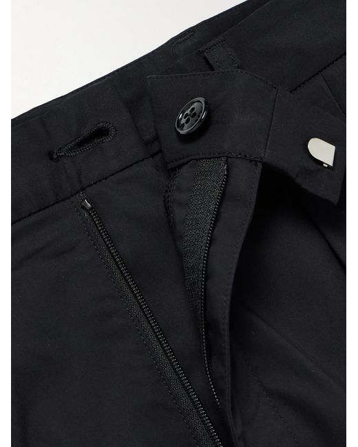 (w)taps Blue Tapered Logo-Appliquéd Cotton-Blend Trousers for men