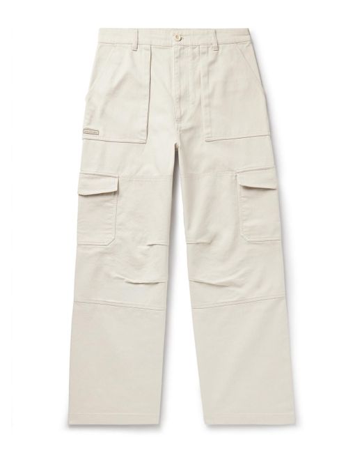 Acne Natural Patsony Straight-leg Cotton-blend Cargo Trousers for men