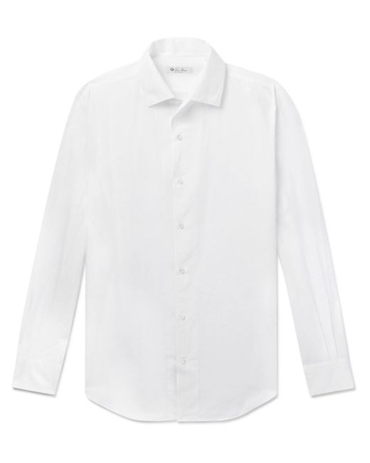 Loro Piana White André Linen And Cotton-blend Shirt for men