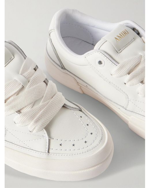 Amiri Natural Sunset Skate Low Appliquéd Leather Sneakers for men