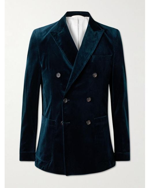 Blazer Doppiopetto di Oliver Spencer in Blue da Uomo