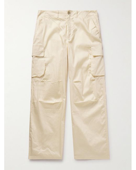 Our Legacy Natural Mount Straight-Leg Crinkled-Shell Cargo Trousers for men