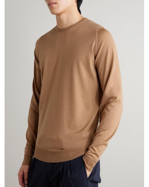 John Smedley Natural Lundy Slim-Fit Merino Wool Sweater for men