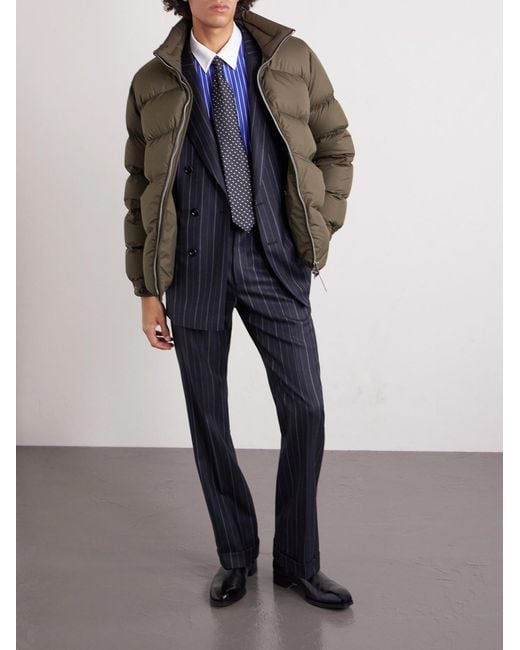 Tom Ford Green Padded Quilted Shell Jacket for men