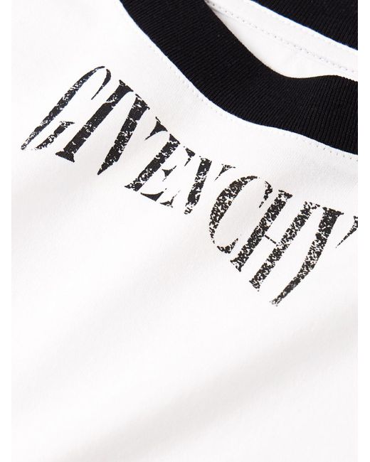 T-shirt in jersey di cotone con logo di Givenchy in White da Uomo