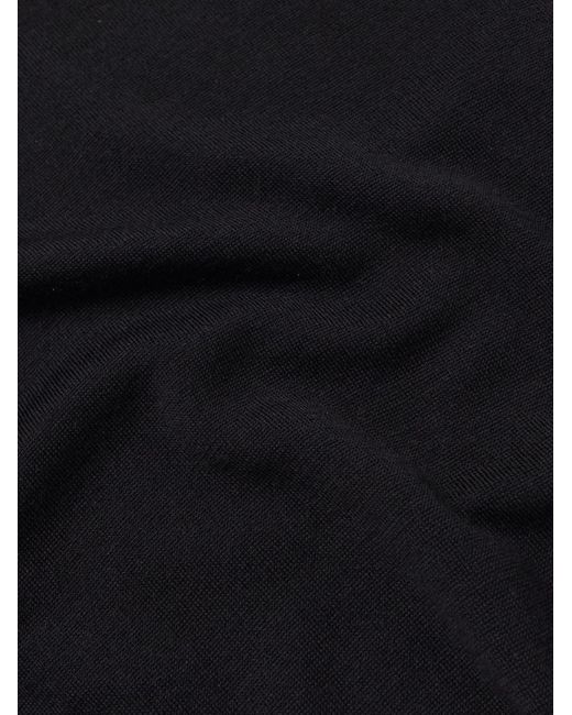 John Smedley Black Lundy Merino Wool Sweater for men