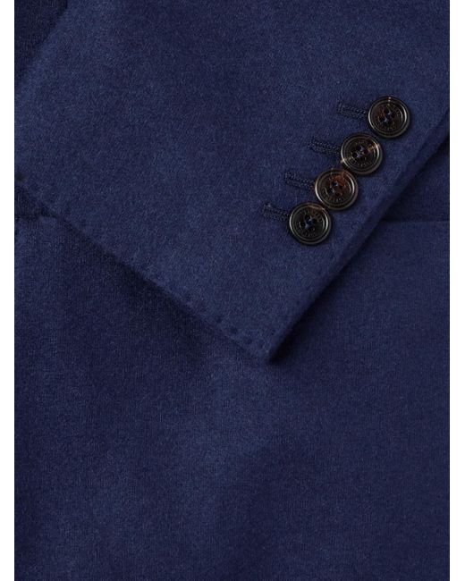 Brunello Cucinelli Blue Unstructured Mélange Cashmere-jersey Blazer for men