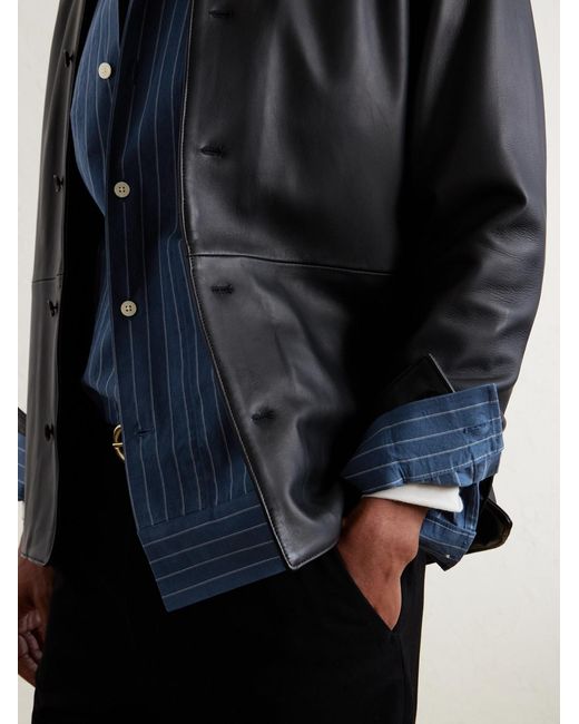 Reed 50032 Striped Organic Cotton Shirt di NN07 in Blue da Uomo