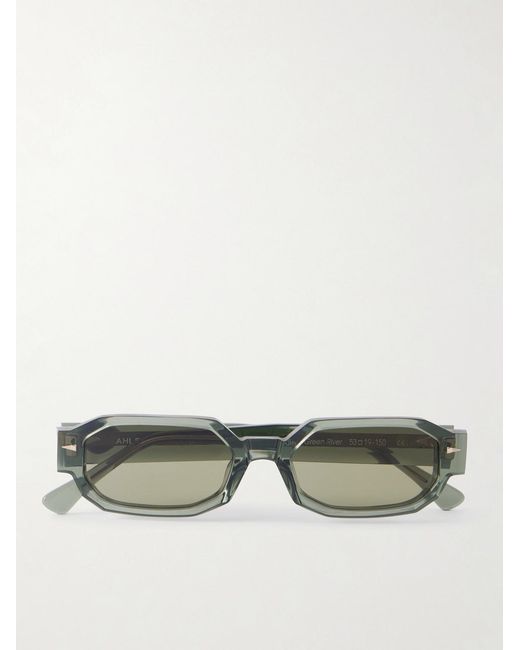 Ahlem Green Jules Oval-Frame Acetate Sunglasses for men