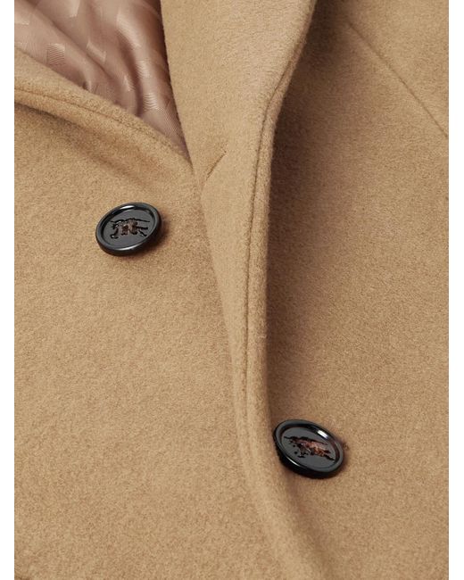 Burberry Natural Beverley Wool Coat for men
