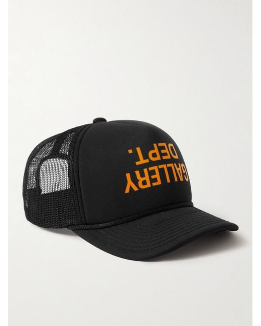 GALLERY DEPT. Black Logo-Print Canvas And Mesh Trucker Cap for men