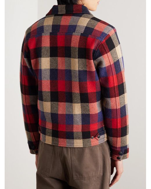 RRL Red Checked Wool Overshirt for men