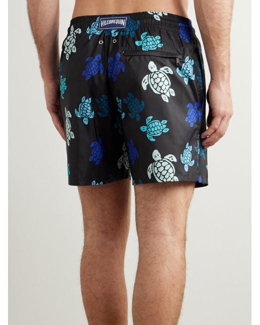 Vilebrequin Blue Mahina Straight-Leg Mid-Length Recycled Swim Shorts for men