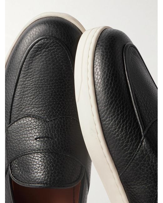 George Cleverley Joey Pennyloafers aus vollnarbigem Leder in White für Herren