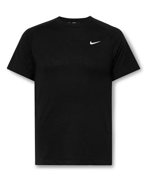 Nike Black Flex Rep Slim-fit Mesh-panelled Dri-fit T-shirt for men