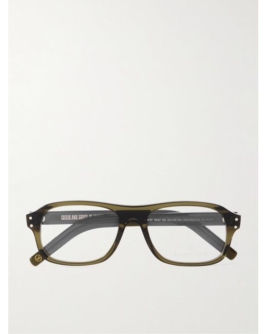 Kingsman Brown Cutler And Gross Square-Frame Acetate Optical Glasses for men