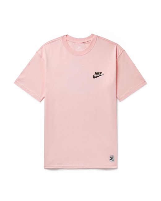 Nike Sportswear Sole Food Logo-print Cotton-jersey T-shirt in Pink for Men  | Lyst