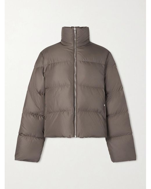Rick Owens Brown Moncler Quilted Shell Down Jacket for men