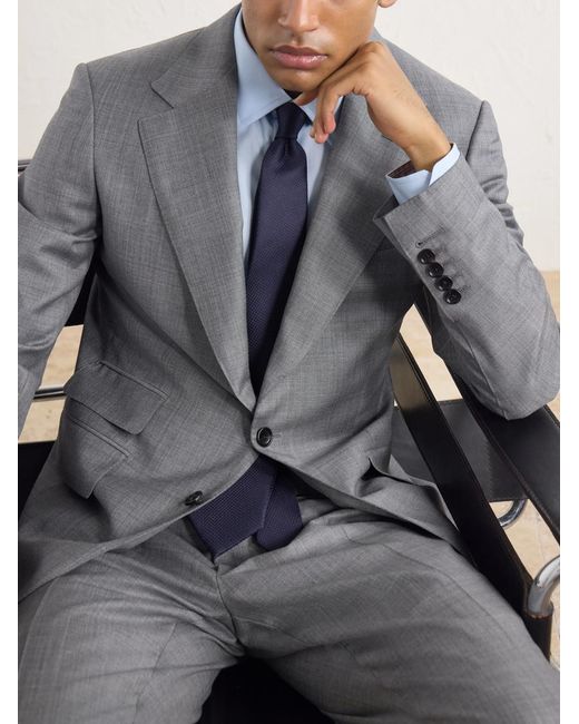 Zegna Blue 8Cm Silk-Jacquard Tie for men