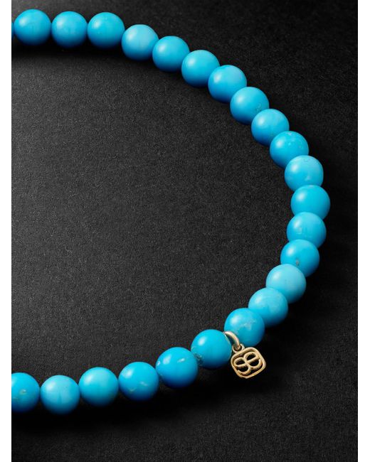 Sydney Evan Black 14-Karat, Diamond And Beaded Bracelet for men